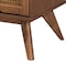 Baxton Studio Rina MidCentury Modern Ash Walnut Finished Wood 3Piece Full Size Bedroom Set with Synthetic Rattan 223-9812-9813-11298-ZORO - alternate 9